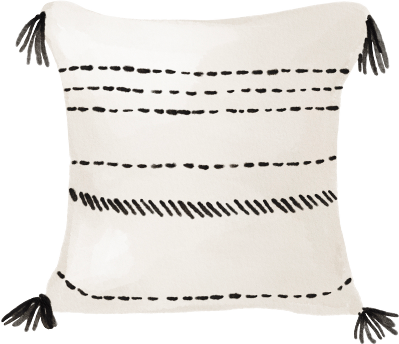 pillow Knitted decor boho minimal watercolor